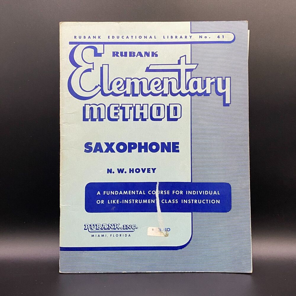 Rubank Elementary Method Saxophone Music Book + Bonus Fingering Chart & Music